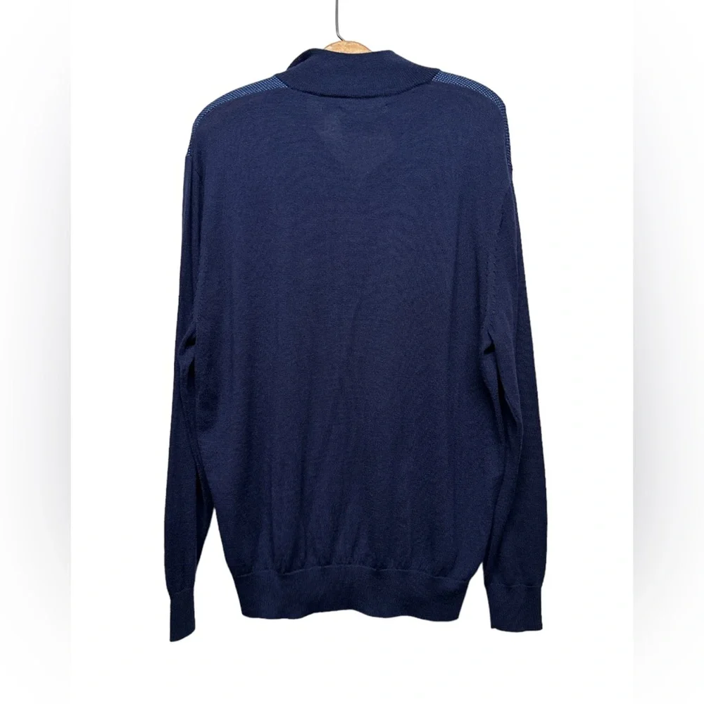 Callaway Mens L Night Sky Heather Weather Series 1/4 Zip Pullover‎ Sweater Golf